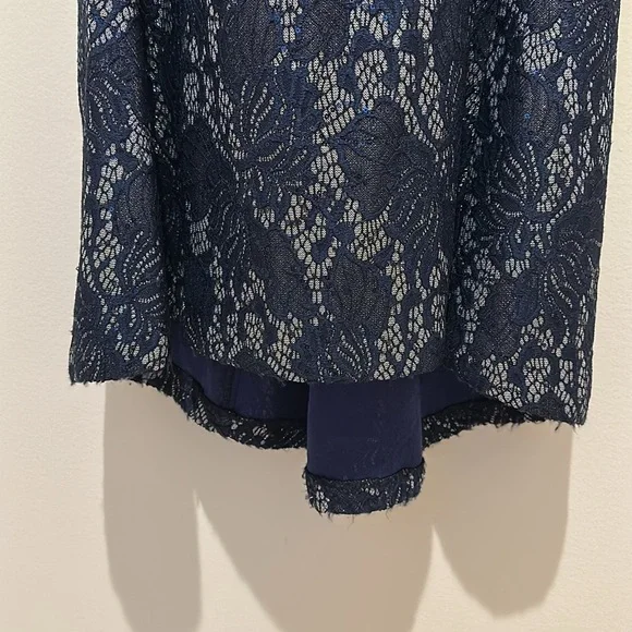 Vince Camuto Navy Blue Off-Shoulder Maxi Gown - Picture 6 of 9